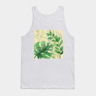 Green Oasis_Yellow Background Tank Top